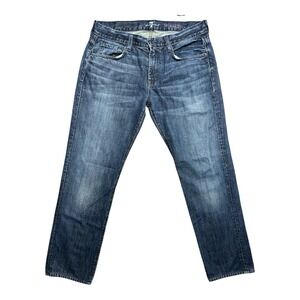 7 For All Mankind The Straight Jeans Men's 36x30 Dark Wash